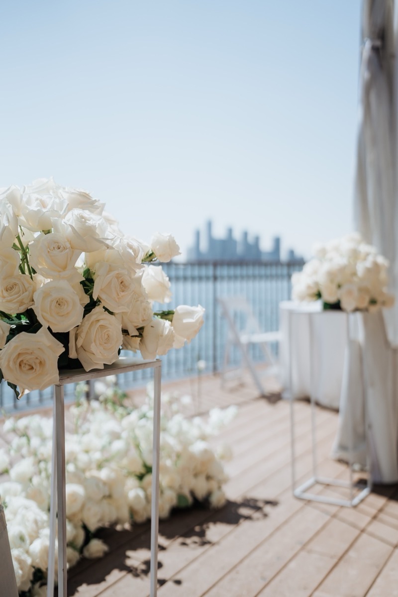 Wedding ceremony florals